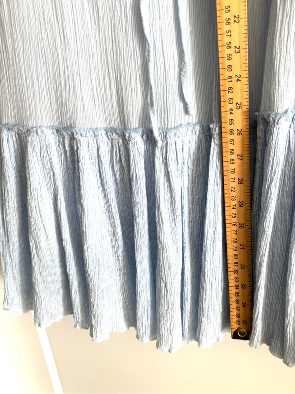 APIECE APART NEW YORK BOHEMIAN BABY BLUE LONG SLEEVE COTTON MIDI DRESS SZ 2-4 - Picture 4 of 12